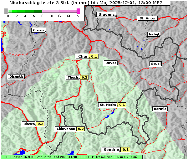 Niederschlag, 1. 12. 2025