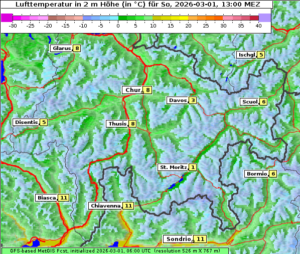 Temperatur, 1. 3. 2026
