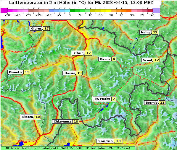 Temperatur, 15. 4. 2026