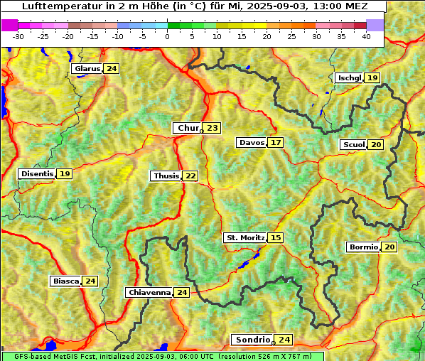 Temperatur, 3. 9. 2025