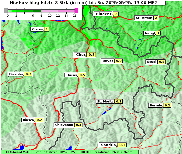Niederschlag, 25. 5. 2025