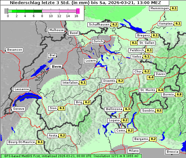 Niederschlag, 21. 3. 2026