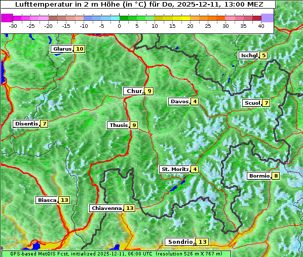 Temperatur, 11. 12. 2025