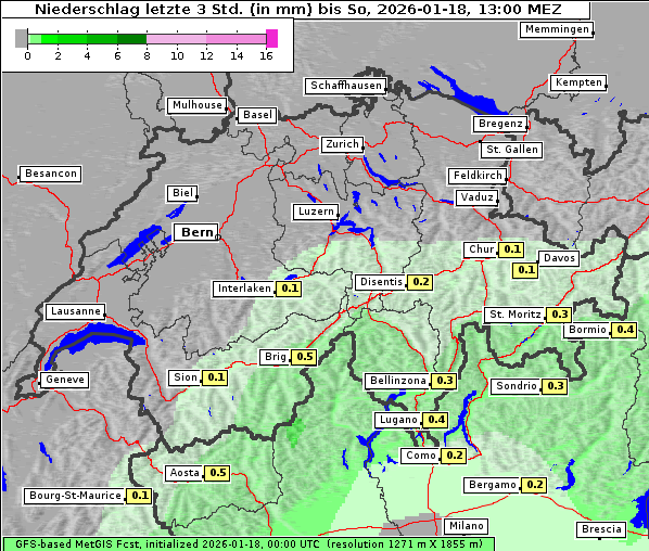 Niederschlag, 18. 1. 2026