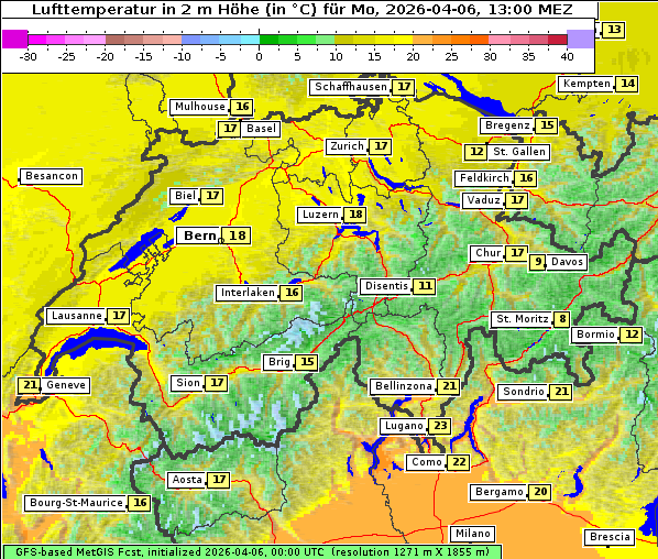 Temperatur, 6. 4. 2026