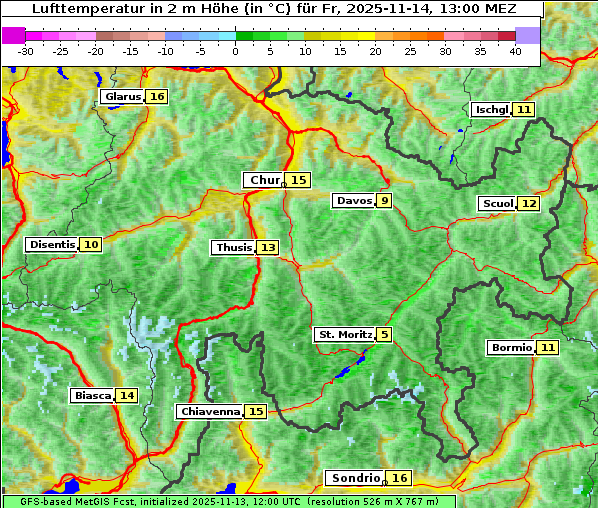 Temperatur, 14. 11. 2025