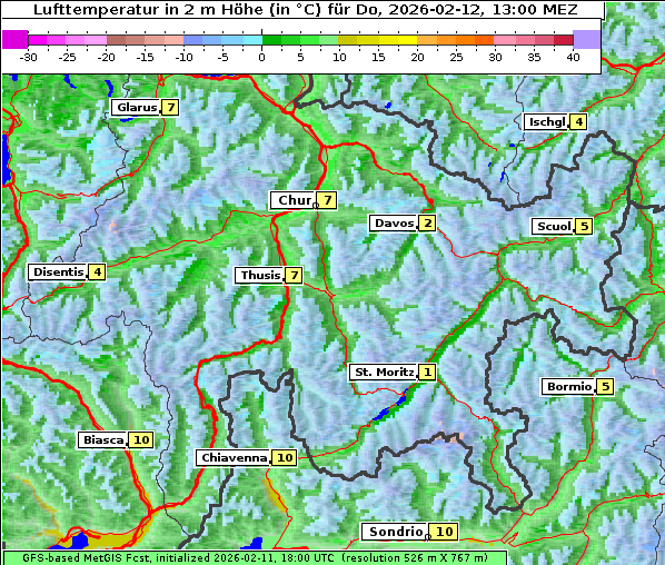 Temperatur, 12. 2. 2026