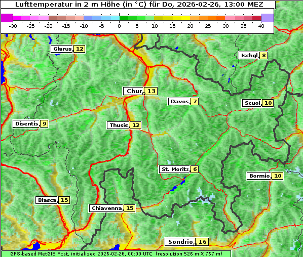 Temperatur, 26. 2. 2026