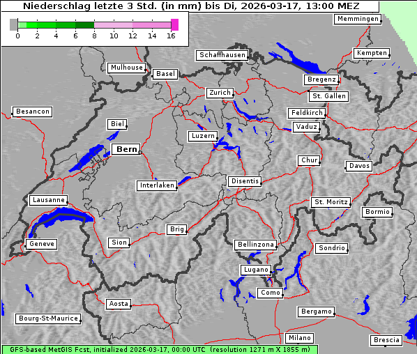 Niederschlag, 17. 3. 2026