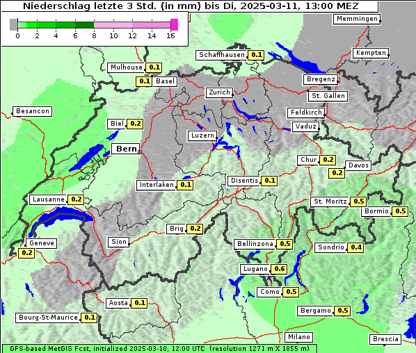 Niederschlag, 11. 3. 2025