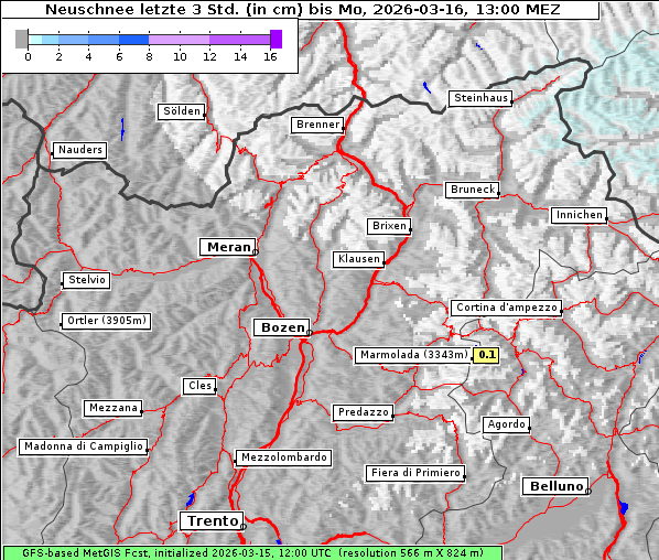 Neuschnee, 16. 3. 2026
