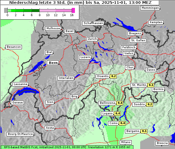 Niederschlag, 1. 11. 2025