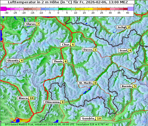 Temperatur, 6. 2. 2026