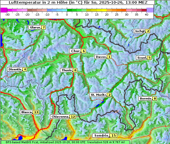 Temperatur, 26. 10. 2025