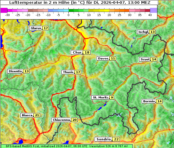 Temperatur, 7. 4. 2026