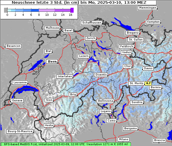 Neuschnee, 10. 3. 2025