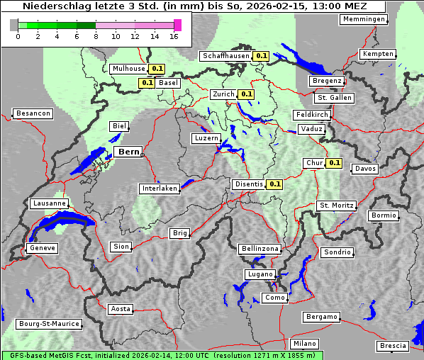 Niederschlag, 15. 2. 2026