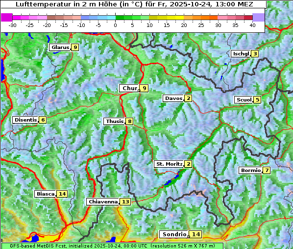 Temperatur, 24. 10. 2025
