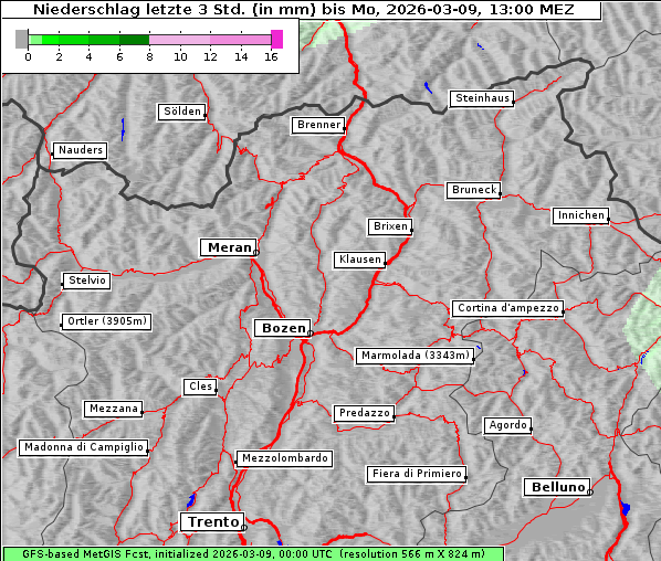 Niederschlag, 9. 3. 2026