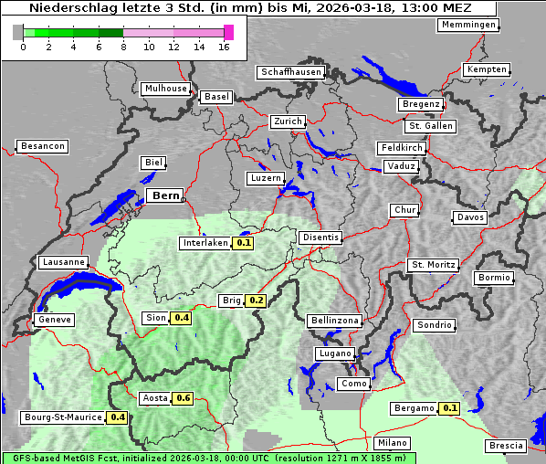 Niederschlag, 18. 3. 2026