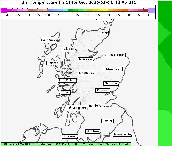 Temperatur, 4. 2. 2026