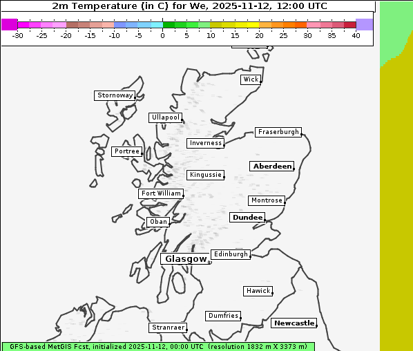 Temperatur, 12. 11. 2025