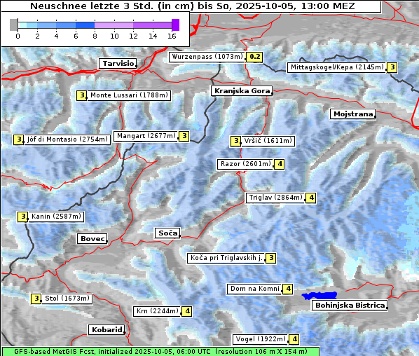 Neuschnee, 5. 10. 2025