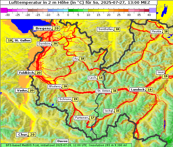 Temperatur, 27. 7. 2025