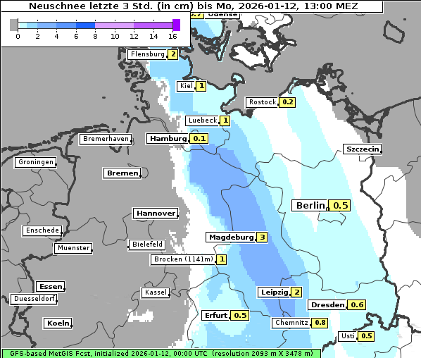 Neuschnee, 12. 1. 2026