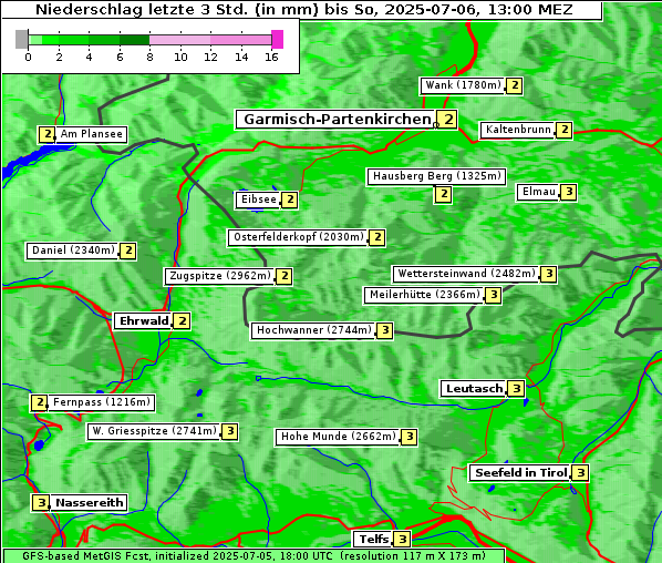 Niederschlag, 6. 7. 2025