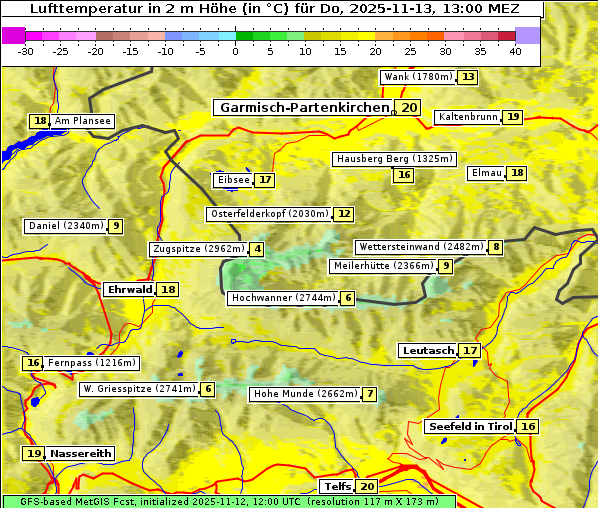 Temperatur, 13. 11. 2025