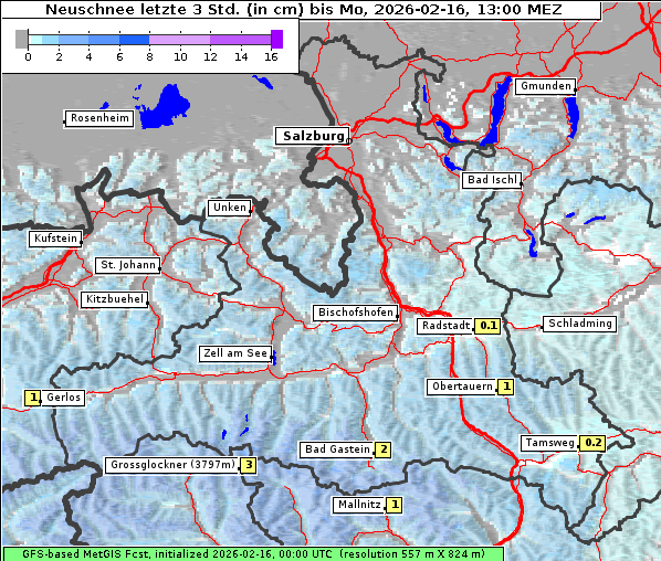 Neuschnee, 16. 2. 2026