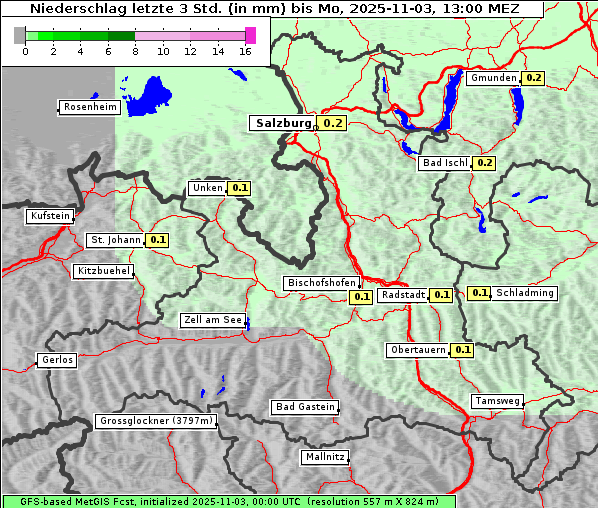Niederschlag, 3. 11. 2025
