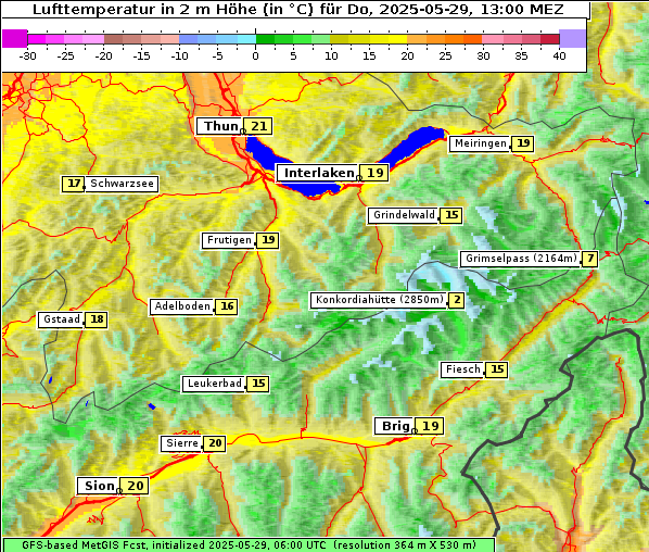 Temperatur, 29. 5. 2025