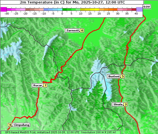 Temperatur, 27. 10. 2025