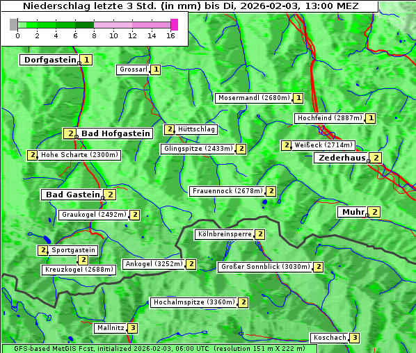 Niederschlag, 3. 2. 2026