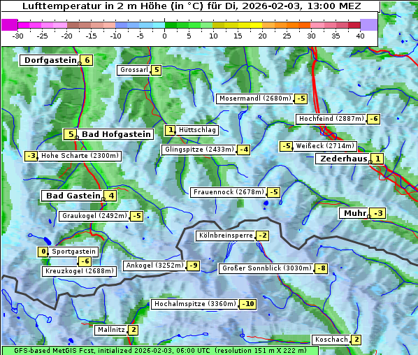 Temperatur, 3. 2. 2026