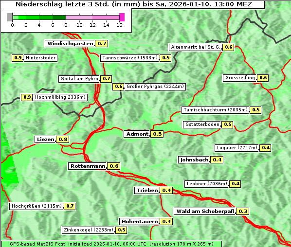 Niederschlag, 10. 1. 2026