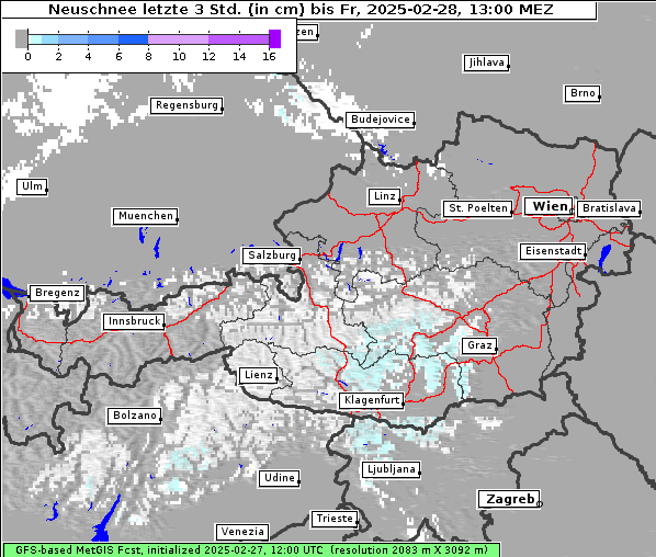 Neuschnee, 28. 2. 2025