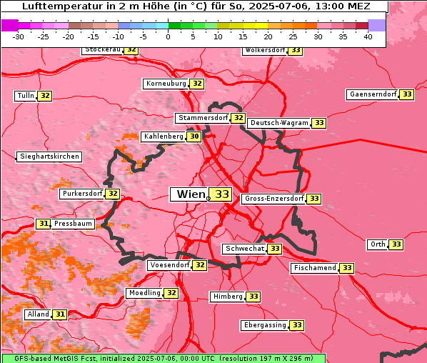 Temperatur, 6. 7. 2025