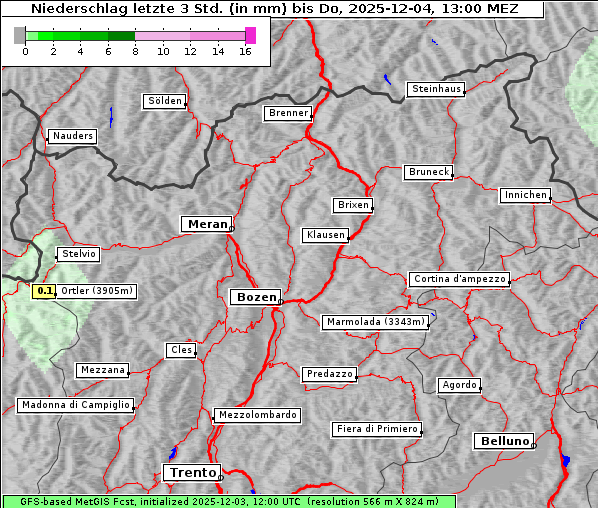 Niederschlag, 4. 12. 2025
