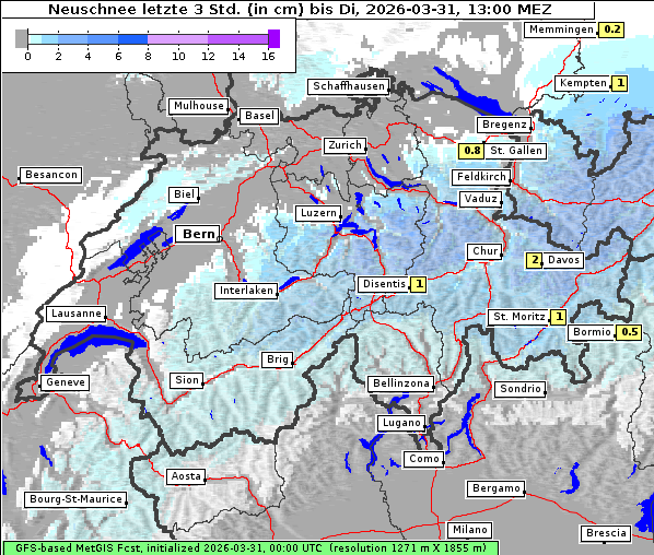 Neuschnee, 31. 3. 2026