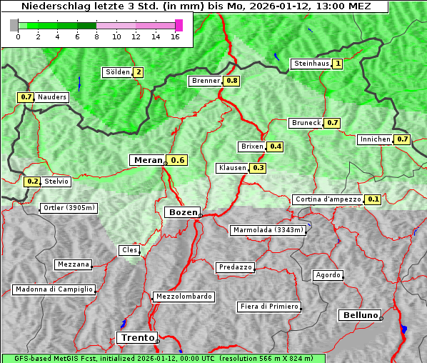 Niederschlag, 12. 1. 2026
