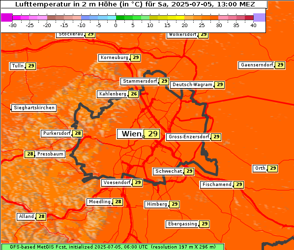 Temperatur, 5. 7. 2025