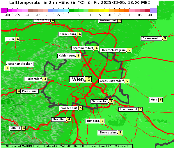 Temperatur, 5. 12. 2025