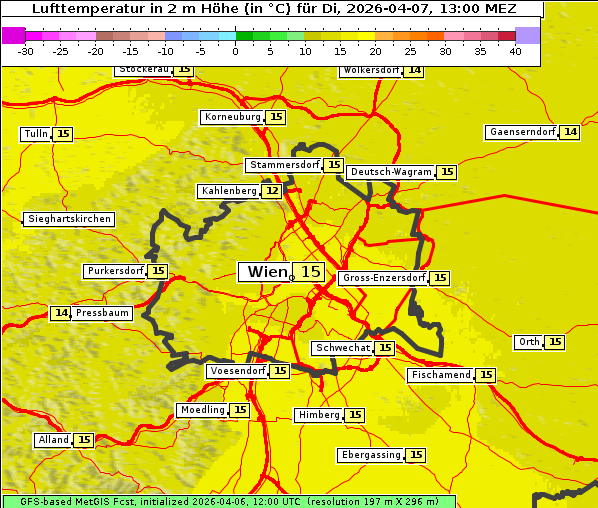 Temperatur, 7. 4. 2026