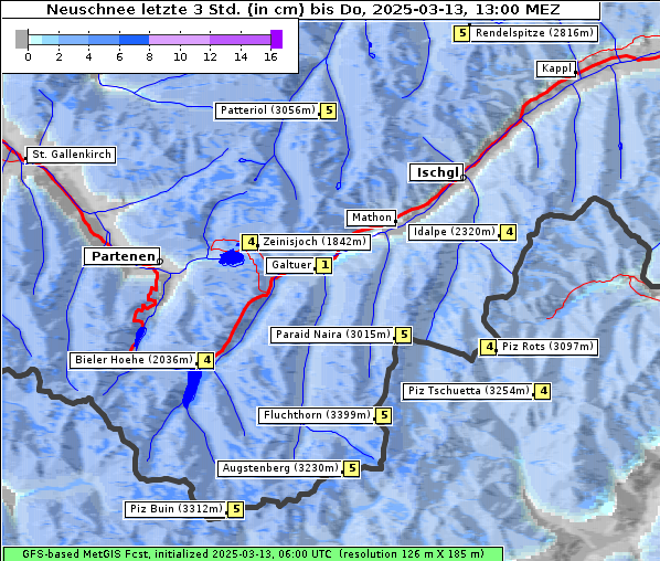 Neuschnee, 13. 3. 2025