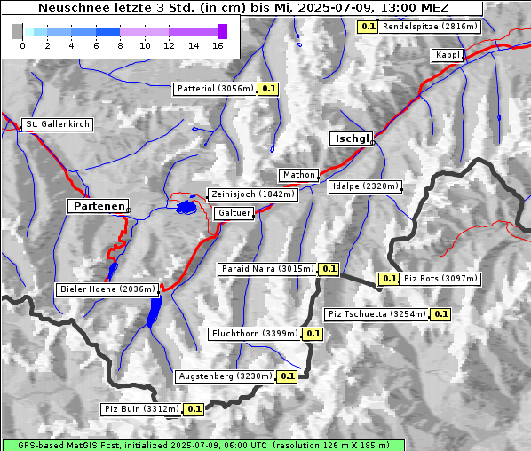 Neuschnee, 9. 7. 2025