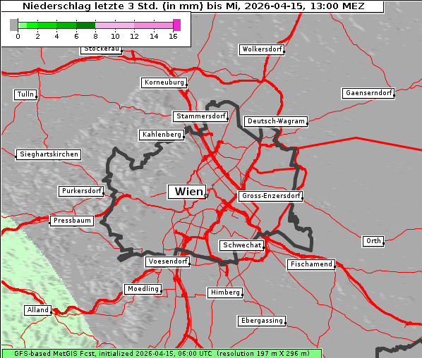 Niederschlag, 15. 4. 2026