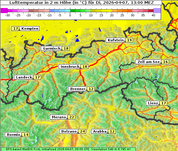 Temperatur, 7. 4. 2026